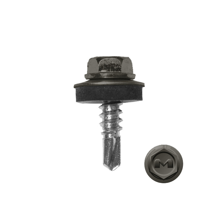 Саморез по металлу Daxmer 5,5х19 (250шт) сверло №3 RAL 7039